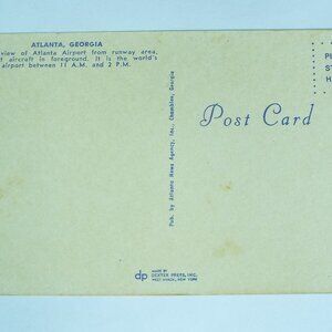 Vintage Atlanta Airport Postcard | Aerial View | Dexter Press Georgia Travel Car